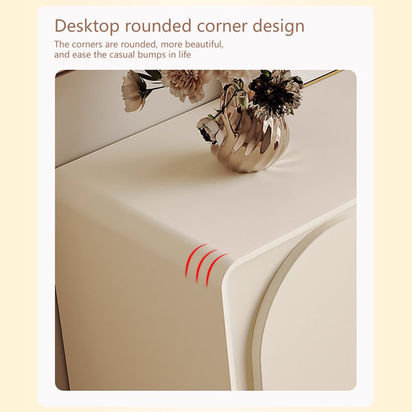 Hokku Designs Earnell Modern Home Office Expandable Dresser Desk Combo With Storage With Drawers